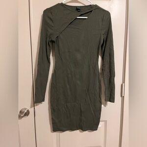 Wild Fable Forest Green Long Sleeve Dress
